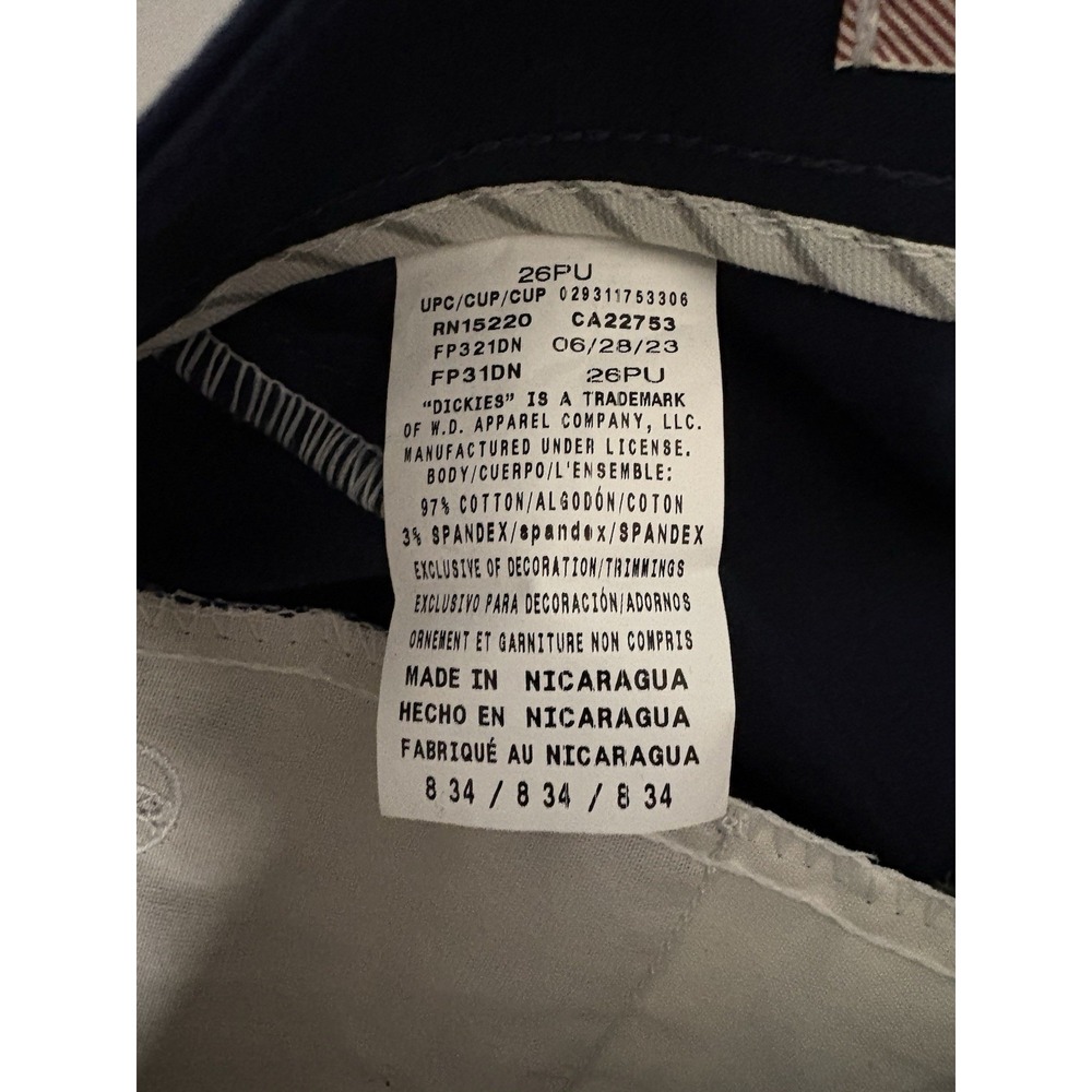 NWT Dickies Toyota Uniform Work Pants Women's Size 8x34 Blue Relaxed Straight - Picture 7 of 11